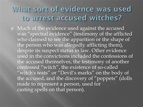 What are the convictions of witches